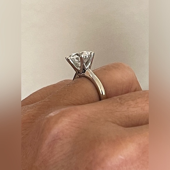 ❌SOLD❌ 3 Carat Laboratory Grown Diamond Engagement Ring 14K WG Appraisal - Picture 6 of 8